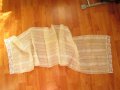 Стара ръчно тъкана кърпа,носия,дантела,копринен кенар, снимка 5