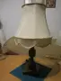 Масивна настолна лампа със стойка от орех и акация, снимка 1