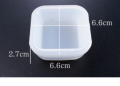3d Квадратна Квадрат за направа на купичка купа силиконов молд за смола гипс шоколад и др, снимка 3