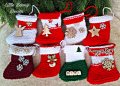Коледно чорапче - ръчно изплетено, снимка 2