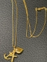 Златен Ланец синджир  с вяра надежда любов  златно ланче 14 к 585 gold zlato zlatni lanec lance, снимка 1