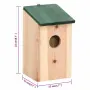 vidaXL Къщички за птички, 8 бр, дървени, 12x12x22 см, снимка 7