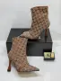 Gucci Дамски Елегантни Боти На Ток С Камъни И Монограм - 2 Цвята Код SEM-902, снимка 1