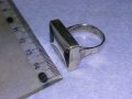 Стар СРЕБЪРЕН ЕЛЕГАНТЕН ПРЪСТЕН СРЕБРО 925 с ЧЕРЕН ОНИКС и МЛЕЧЕН КВАРЦ РЪЧНА АРТ ИЗРАБОТКА 40599, снимка 14
