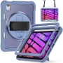 iPad mini 6 Heavy Duty Hybrid Tablet Case with Hand Grip & Strap TPU Силиконов Калъф и Протектор, снимка 3