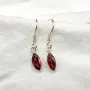 Сребърни обеци с Гранат , снимка 3