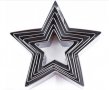 6 размера звезда метални резци форми за бисквитки фондан тесто украса декорация, снимка 2