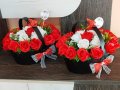 Кошници със 21 сапунени рози, снимка 2
