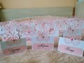 Тейбъл картички с пеперуда, тейбълки за кръщене, бал, сватба, картички за маса, снимка 3