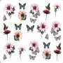 серия 1503-1510 цветя пеперуди Кула 12 в 1 лист татос слайдер ваденки водни стикери за нокти маникюр, снимка 3