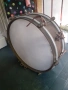 Находка - Стар военен пехотен барабан - месинг, кожа, 19 век, снимка 1