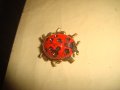 СТАРА БРОШКА - КАЛИНКА ПОЗЛАТЕНА ВИНТИДЖ НАКИТ 19380, снимка 7