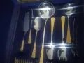 Комплект прибори за хранене 24 карата златно покритие 70 броя  Olympia 23/34  KARAT  HARTVERGOLDET К, снимка 4