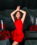Официална Червена Дамска Рокля , снимка 6