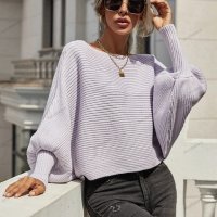Дамски свободен пуловер с кръгло деколте и дълги ръкави, 2цвята - 023, снимка 4 - Блузи с дълъг ръкав и пуловери - 42682664
