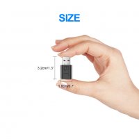 USB Bluetooth 5.0 адаптер, блутут безжичен аудио предавател, приемник, стерео 3,5 мм жак AUX, снимка 4 - Други - 39128142