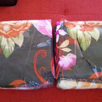 Два двойни комплекта спално бельо в топъл флорален десен, снимка 3 - Спално бельо - 37174616