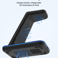  JoyGeek Безжично зарядно устройство за Samsung, 3 в 1, черно, снимка 6 - Безжични зарядни - 44641339