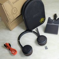 Перфектни професионални безжични слушалки Jabra Evolve 75 MS със стенд, снимка 3 - Слушалки за компютър - 42209716
