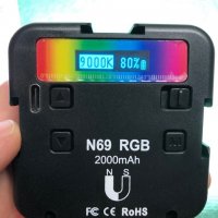 RGB видео светлини, LED светлина за камера 360° Пълноцветно преносимо фотографско осветление, снимка 11 - Светкавици, студийно осветление - 38485931