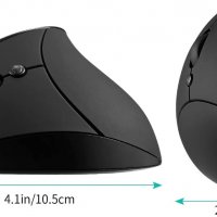 Нова Мишка за лява ръка акумулаторна безжична ергономична вертикална, снимка 2 - Клавиатури и мишки - 34954907