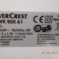 SilverCrest srwk 800 a1 - радиочасовник с 2 аларми и зарядно за телефон, снимка 10 - Други - 38208796