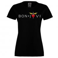 Разпродажба! Дамска тениска BON JOVI 4, снимка 1 - Тениски - 32012639