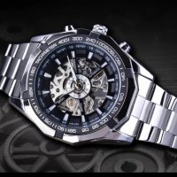 Механичен мъжки часовник Skeleton Watches, снимка 1 - Мъжки - 31045838