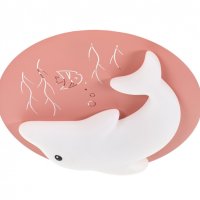 Розов LED плафон с делфин, снимка 1 - Лампи за таван - 42505041