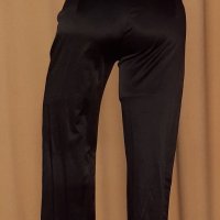 S Италиански сатенен,черен панталон с камъни, снимка 9 - Панталони - 32205827