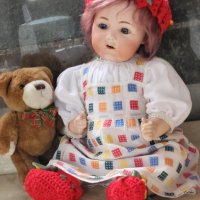 Антична бебешка кукла Хилда, произведена от Nippon преди 1921 г 45 см., снимка 10 - Колекции - 42213856