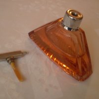  1930 гАрт Деко бутилка за парфюм  кристално стъкло, снимка 3 - Антикварни и старинни предмети - 38992972