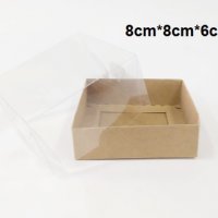 картонена кутия с прозрачен капак картонени кутии за ръчна изработка сувенир сапун фигурка кутийка , снимка 2 - Други - 37187304