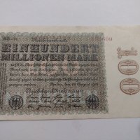 Райх банкнота - Германия - 100 Милиона марки / 1923 година - 17969, снимка 1 - Нумизматика и бонистика - 31031971