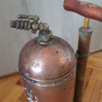 Стар френски меден пожарогасител, снимка 3 - Антикварни и старинни предмети - 44179138