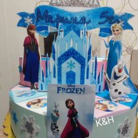 Картоне торта Frozen , снимка 1 - Други - 39260790