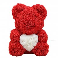 Голямо мече от рози със сърце ❤️, снимка 5 - Романтични подаръци - 35526866