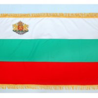 Българско знаме с ресни и герб 70х120см, снимка 1 - Български сувенири - 31875118