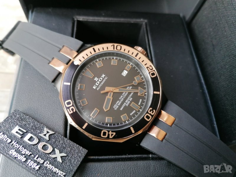 Швейцарски механичен мъжки часовник EDOX Delfin -18%, снимка 1