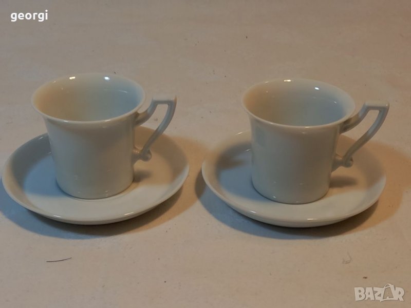 Два сета немски порцеланови чаши за късо кафе фин костен порцелан , снимка 1