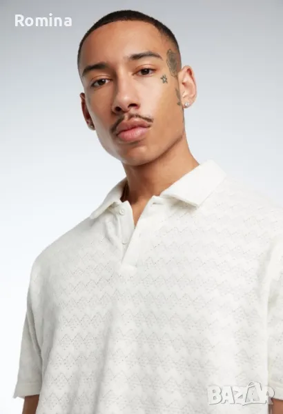 Мъжка тениска с яка, снимка 1