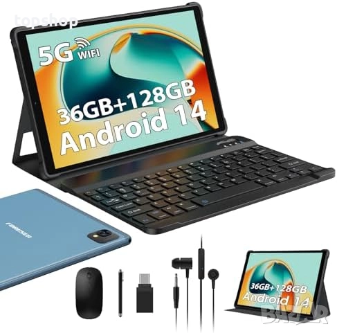 Нов FORUSER 10" Android 14 таблет, осемядрен 2.0Ghz 5G WiFi, 36GB RAM 128GB ROM (1TB TF) 1920x1200.., снимка 1