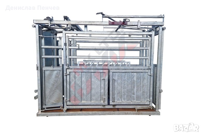 Ветеринарен станок с врата за автоматично заключване, снимка 1