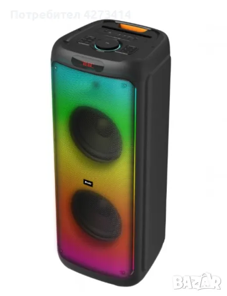 Мощна аудиосистема 12"х2 с два микрофона , снимка 1