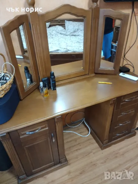 дървен спален комплект , снимка 1