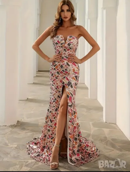 Бална/официална рокля с пайети , снимка 1