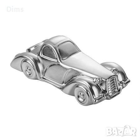 Статуетка кола ретро фигура сребро голяма керамика подарък за мъж, снимка 1