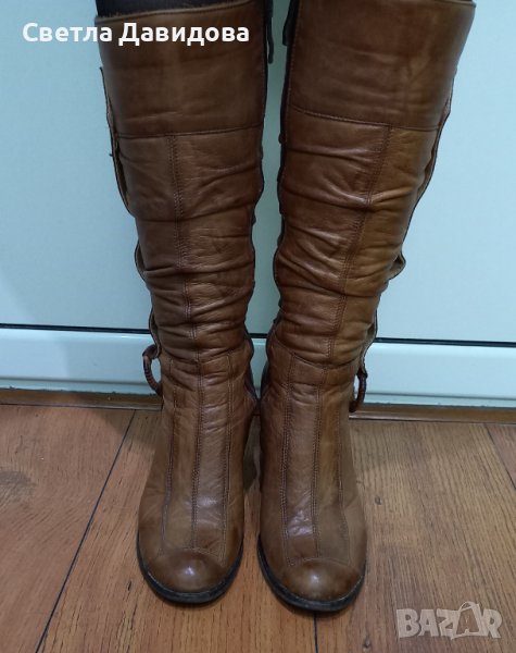 Промоция!Елегантни дамски ботуши от естествена кожа,38 номер , снимка 1