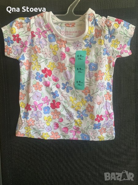 Детски памучни тениски, с ръст от 74 до 92 см, внос от Англия, снимка 1