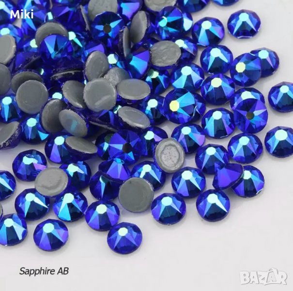 Високо качество цветни камъни ( кристали) АВ за декорация, топло лепене, снимка 1